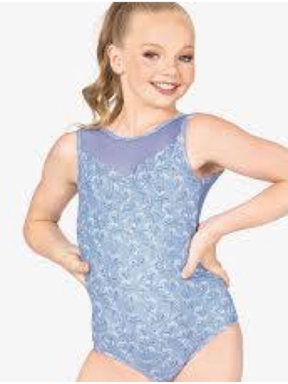 Baltogs Lily of the Valley Sweetheart Tank Leotard Girls Size Large